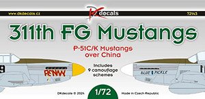 311th FG Mustangs P-51C/K Over China (Decal)