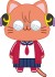 3年Z組銀八先生 withCAT アイマスク付きぬいぐるみキーホルダー 神楽 (キャラクターグッズ) 商品画像1 サムネイル
