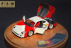 F40 White/Red -Rotating display ※回転台座バージョン (ミニカー)