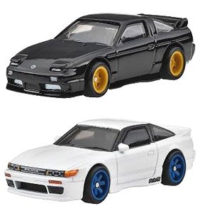 Hot Wheels Premium 2 packs `96 Nissan 180SX Type X / Nissan SilEighty (Diecast Car)