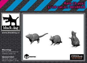 Rats (3 Pieces) (Plastic model)