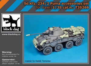 Sd Kfz 234/2 Puma accessories set (for Italeri) (Plastic model)