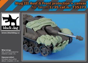 Stug III Ausf G front protection + canvas (for TAkom) (Plastic model)