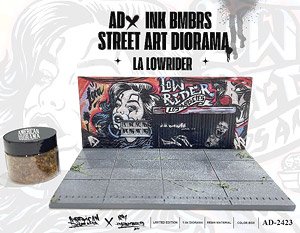 ジオラマ ストリートアート LA ローライダー ※枯れ葉チップ付き (ミニカー)