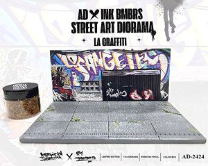 ジオラマ ストリートアート LA グラフィティ ※枯れ葉チップ付き (ミニカー)