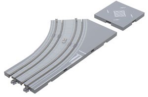 UNITRAM Street Track Curve R180mm-45degrees Left (Model Train)
