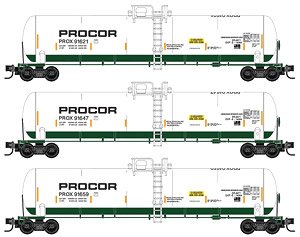 (N) General Service Tank Car (3-Car Set) (Model Train)