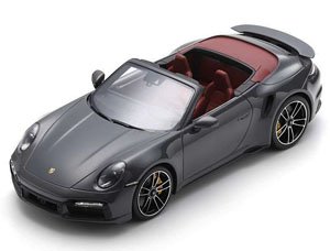 Porsche 992 Turbo S Cabriolet 2022 Agate Grey (Diecast Car)