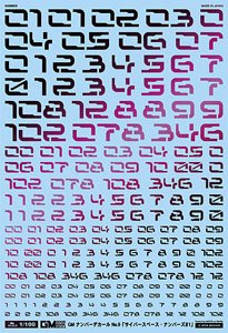 1/100 GM Number Decal No.9 [Cyber Space Numbers #1] Prism Night Red (Material)