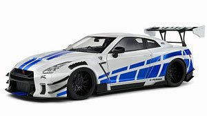 Nissan GT-R (R35) LB WORKS Paul Tribute 2024 (White / Blue) (Diecast Car)