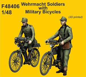WW.II ドイツ歩兵w/自転車 (2体・2台入) (プラモデル)