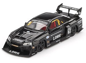 Nissan LB-ER34 Super Silhouette スカイライン ブラック (右ハンドル) [ブリスターパッケージ] (ミニカー)