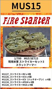 Modern US Army Striker Set 3 Slat Armor (Plastic model)