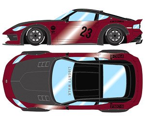lb nation Fairlady Z(RZ34) (RS Watanabe 8spoke wheel) バーガンディ (ミニカー)