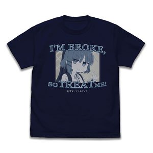 Animation [Bocchi the Rock!] Ryo Yamada [Okane Nai kara Ogotte] T-Shirt Navy L (Anime Toy)