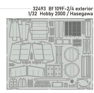 Exterior Photo-Etched Pats for Bf109F-2/4 (for Hasegawa) (Plastic model)