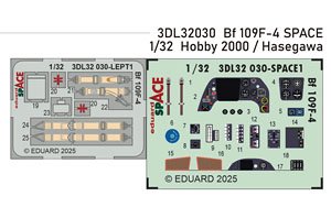 Bf109F-4 Space 3D Decal Set (for Hasegawa) (Plastic model)