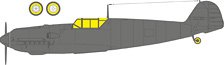 Masking Sheet for Bf109E-3 T Face (for Hobby Boss) (Plastic model)
