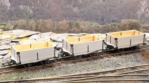 (O Narrow) OR161 GVT Open Wagons (3) Laser-cut kits (NG7) (3-Car Set) (Model Train)