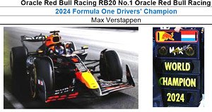 Oracle Red Bull Racing RB20 No.1 Oracle Red Bull Racing 2024 Formula One Drivers` Champion Max Verstappen (Diecast Car)
