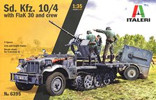 Sd.Kfz.10/4 1t Half Truck w/2cm Flak 30/Ammo Trailer/4 Figures (Plastic model)