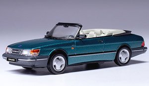 サーブ 900 カブリオレ 1991 メタリックグリーン (ミニカー)