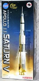 Apollo 11 Saturn V w/Mission Emblem Acrylic Keychain (Plastic model)