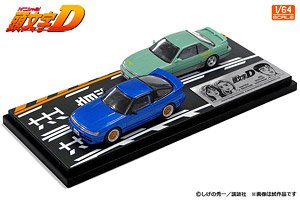 Initial D Set Vol.20 Mako,Sayuki Sileighty & Koichiro Iketani Sylvia (S13) (Diecast Car)