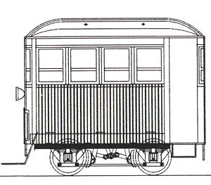 (O Narrow) Isumi, Oya Railway Style Single Ended Car Kit (Unassembled Kit) (Model Train)