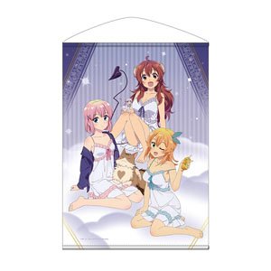 The Demon Girl Next Door 2-Chome [Especially Illustrated] Yuko & Momo & Mikan B2 Tapestry Staying Over Ver. (Anime Toy)