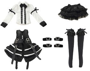 `1/12 Lilia BlackRaven II Dress set` -The Darkness full of city- Black x White (Fashion Doll)