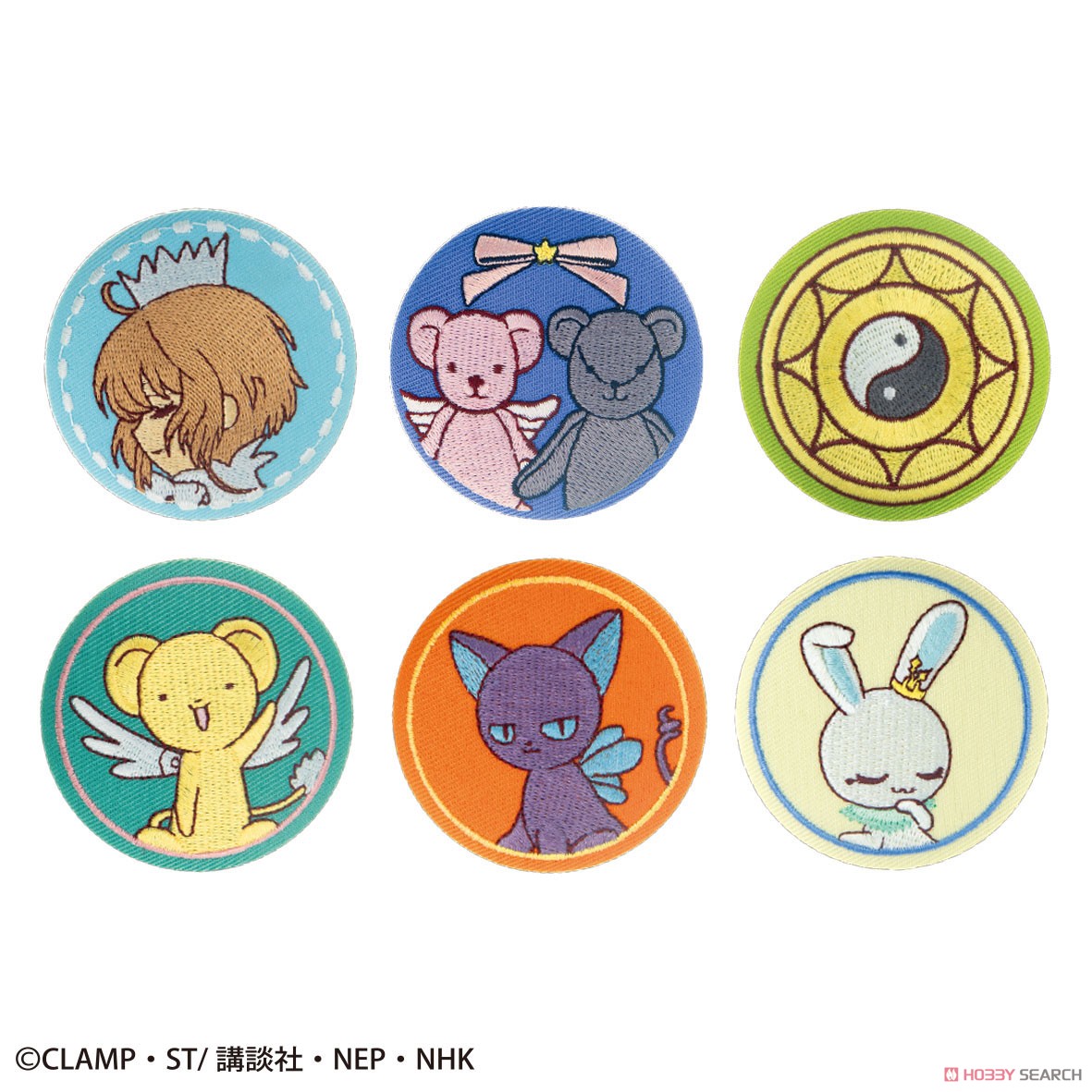 カードキャプターさくら トレーディング刺繍缶バッジ (カードキャプターさくら vol.3) (6個セット) (キャラクターグッズ) 商品画像1
