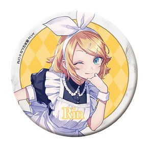 Hatsune Miku Series Can Badge B Kagamine Rin Maid & Butler (Anime Toy)