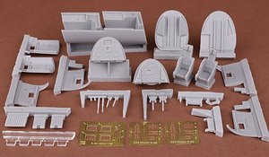 B-58 Hustler Bombardier/navigator and defensive weapons operator cockpit w/SAC type ejection seat (for Revell/Monogram) (Plastic model)