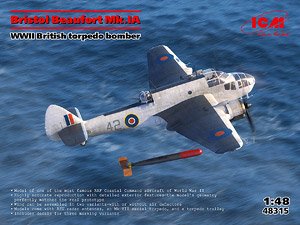 Bristol Beaufort Mk.IA WWII British torpedo bomber (Plastic model)