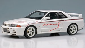Mine`s Skyline GT-R(BNR32) N1 ホワイト (5スポークホイール) (ミニカー)