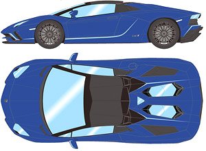 Lamborghini Aventador S Roadster Japan Limited Edition 2021 ブルーエメラ / ライトブルーストライプ (ミニカー)