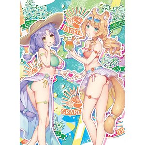 ネコぱら B2タペストリー (メイプル＆シナモン/水着) Wスエード (キャラクターグッズ)