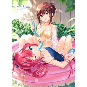 Summer Pockets Reflection Blue B2 Tapestry (Shiki Kamiyama & Misaki Kagami Rat / Pool) (Anime Toy)