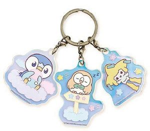 ポケットモンスター オーロラアクリルキーホルダーセットポッチャマ・モクロー・ジラーチ (キャラクターグッズ)