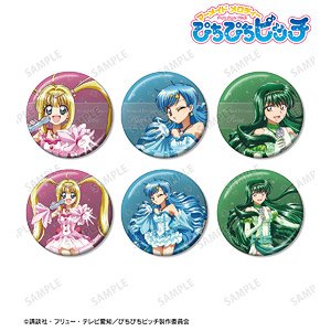 ぴちぴちピッチ 描き下ろし 20th Anniversary ver. メタリック缶バッジ 6個セット (キャラクターグッズ)