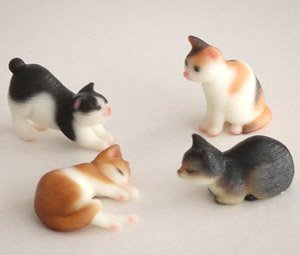 (O Narrow) Cat Set A (4 Pieces) [1/48, Colored] (Model Train)