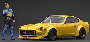 Nissan Fairlady Z (S30) STAR ROAD Yellow Metallic With Mr. Inoue (ミニカー)