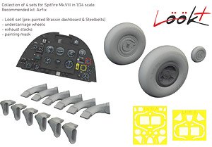 スピットファイア Mk.VIII 「ルックプラス」 計器盤w/パーツ セット (エアフィックス用) (プラモデル)