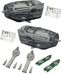 P-38F 左右エンジンセット (タミヤ用) (プラモデル)