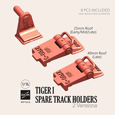 WWII ドイツ タイガーI重戦車 砲塔用予備履帯ホルダー(8セット入) (プラモデル)