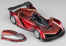 Mclaren ソーラス GT メタリックワインレッド/ゴールドライン (ミニカー)
