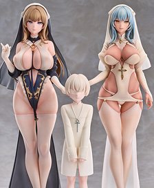 Lily Nun & Emily Nurse illustration by Chowbie w/Bonus Item (PVC Figure)