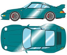 Porsche 911 (993) GT2 Street 1996 ターコイズグリーンメタリック (ミニカー)