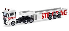 (HO) MAN TGX GM コンクリートパーツセミトレーラー `Strabag` (オーストリア) (鉄道模型)
